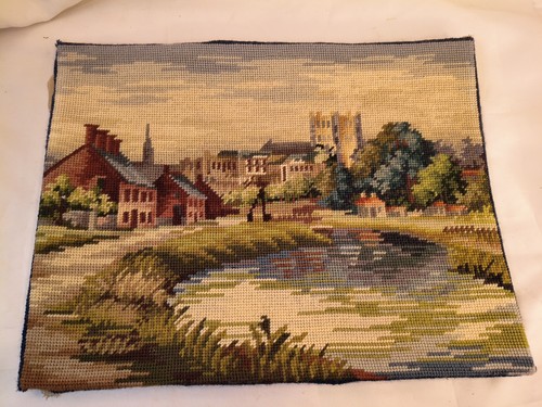 Vintage tapestry church - tapestry,