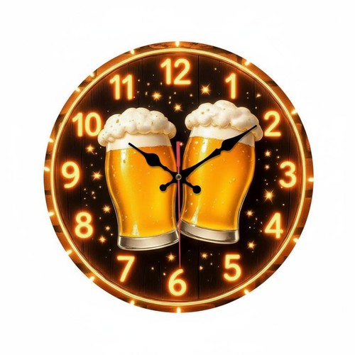 Beer mug wall clock battery - mug,