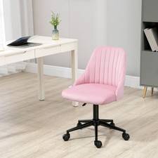 Armless Office Chair, Velvet