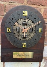 Beautiful Handmade Wall Clock made from recycled WWII Willys Jeep parts.