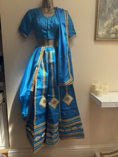 BLUE GOLD EMBELLISHED INDIAN