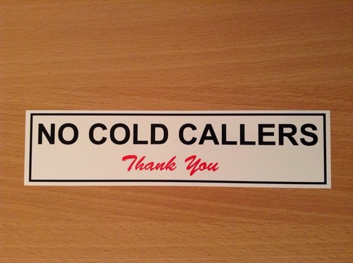 Cold callers stickers - no,