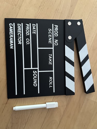 Film movie clapperboard - &, pen