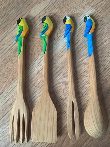 Wooden handle cutlery sets - wooden,