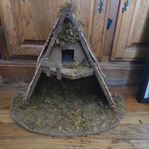 Vtg wooden rustic - rustic, creche