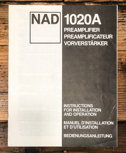 Nad model 1020a - nad, 1020