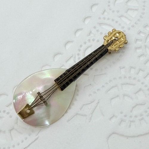 Vintage banjo mandolin brooch - banjo,