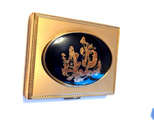 Vintage Patrys Compact with Limoges Porcelain Plaque – Made in France – 1950s/60