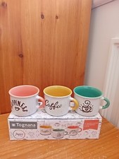  Tognana 3 Espresso Cups. Designed in Italy. Bnib