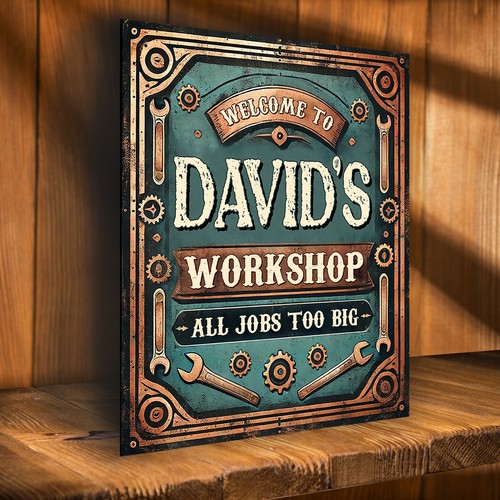 Personalised workshop metal - workshop,