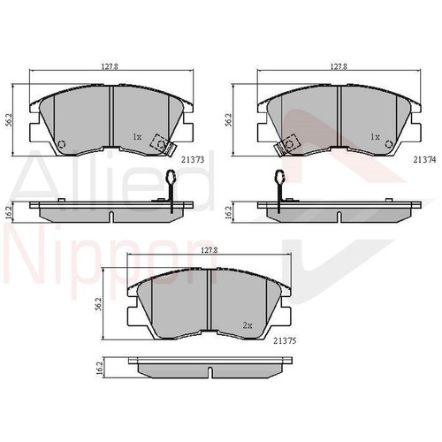 Brake pads set for - pads, mitsubishi