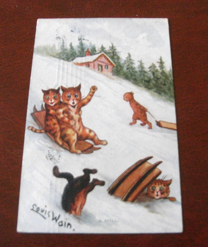 Original louis wain signed - ,