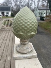 Artichoke Finial Statue Green