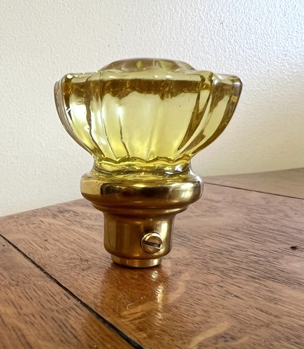 Vintge fluted yellow glass - fluted,