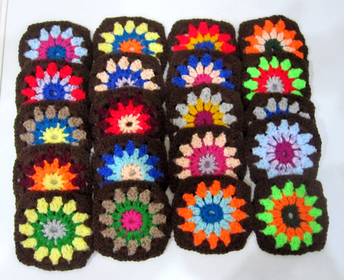 Hand crochet granny squares - granny,