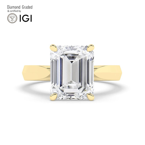 Emerald diamond engagement - emerald,