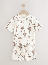 Boys Cream Brown Textured NEXT