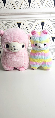 Pink rainbow alpaca llama - &,
