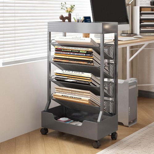 Ornestia metal book trolley - book,