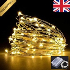 10/200 LED Battery Micro Rice Wire Copper Fairy String Lights Party Warm White