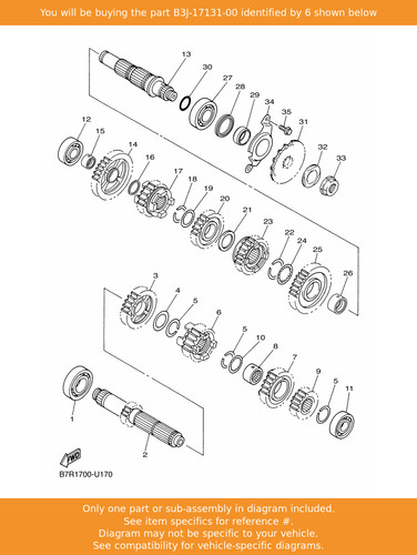 Yamaha gear 3rd pinion - gear,,