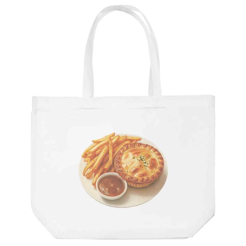 Meat pie chips gravy - pie,,