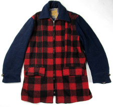 Vtg 30s 40s Norfolk Crown Zipper Wool Belted Jacket Work Wear Chin Strap 2 Tone