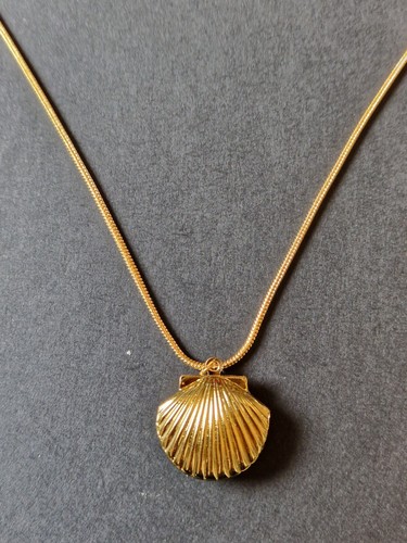 Gold coloured necklace and - gold,