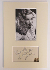 Veronica Lake Movie Star Mounted Signed Autograph 