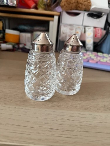 Vintage cut crystal - crystal, epns