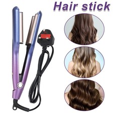 Triple Barrel Ceramic Hair Curler Curling Iron Salon Styler Wave Waver Purple