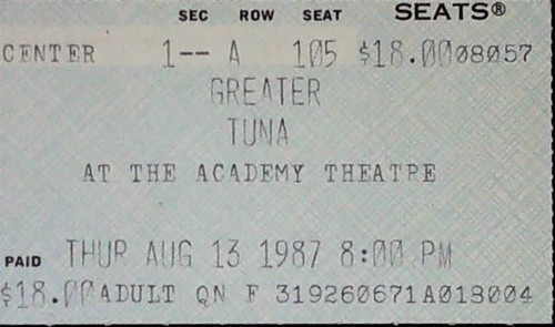Greater tuna concert ticket - tuna,