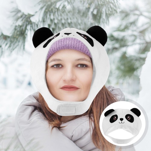 Funny plush bear head hat - plush,