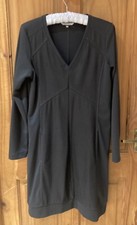 Ladies Sandwich dark grey dress size M. Pleather panel down front & pockets