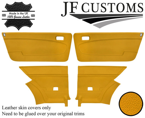 Yellow italian leather door - leather, 4x