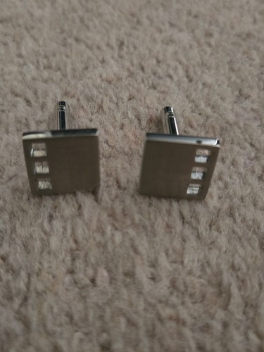 Men metal square cufflinks - men's,