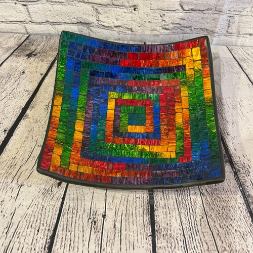 30cm rainbow swirl square - 30cm,