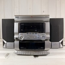 Schneider MP1651 Hi-Fi System 3-CD Changer Dual Cassette Radio + Speakers