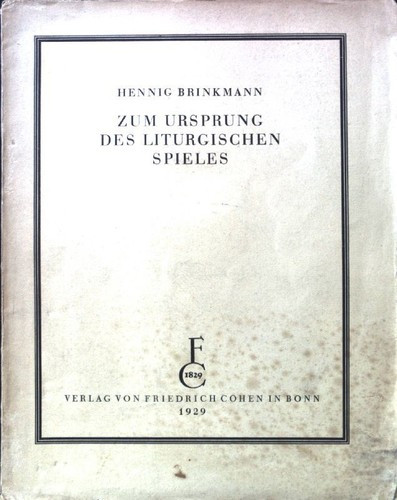 Zum ursprung des - des, liturgischen