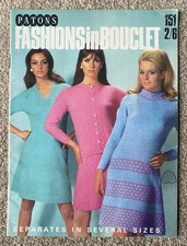 Patons Fashions In Bouclet Vintage Knitting Pattern Booklet 151 Ladies Separates