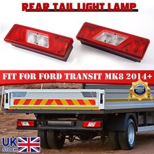 PAIR FOR 2014-ON FORD TRANSIT MK8 TIPPER PICK-UP REAR TAIL LIGHT LAMP ASSEMBLY