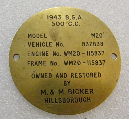 1943 bsa 500 motorbike - cc,