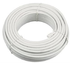 RG6 TV DIGITAL SKY SATELLITE VIRGIN COAX COAXIAL CABLE WHITE 25M