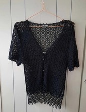 Casamia black beaded crochet