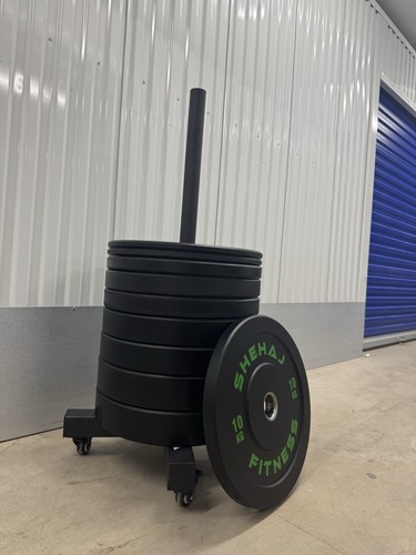 150kg black olympic bumper - black,