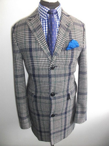 Moss bros check wool - check, crombie