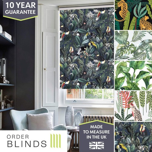 Jungle roller blinds floral - blinds,