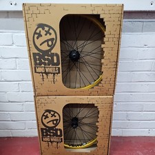 BSD Mind Black and gold Street Pro front and Rear Wheels RHD BMX 