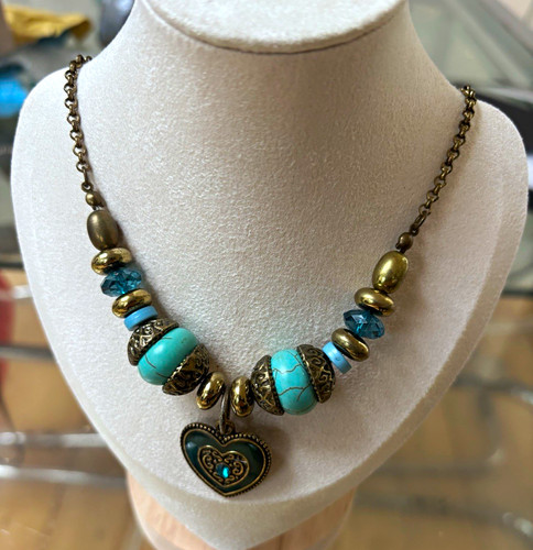 Vintage boho turquoise beaded - vintage,