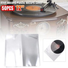 50 PCS 12 inch Record Sleeves Plastic Vinyl LP Single 12" Outer Album Covers UK
